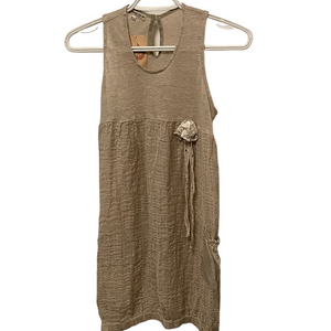 Nwt’s Mastro Modo Made in Italy Girls Linen Dress Size 9/10